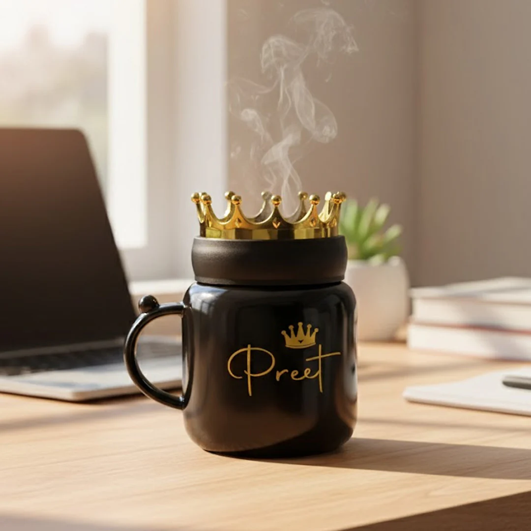 Personalized King Crown Ceramic Mug with Name - Image 4