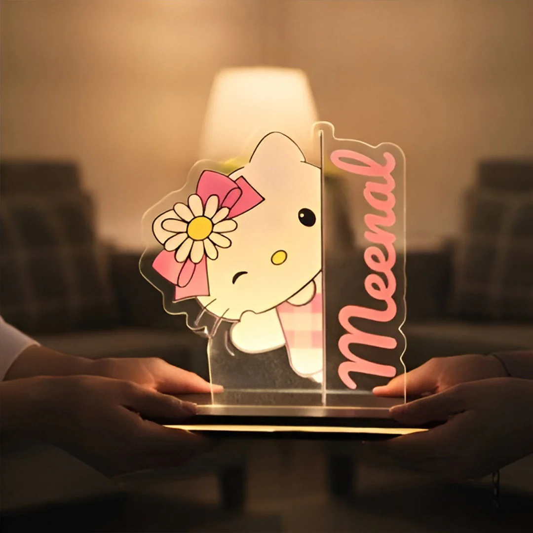 Personalized Kitty LED Lamp for Kids (5×6") - Image 4