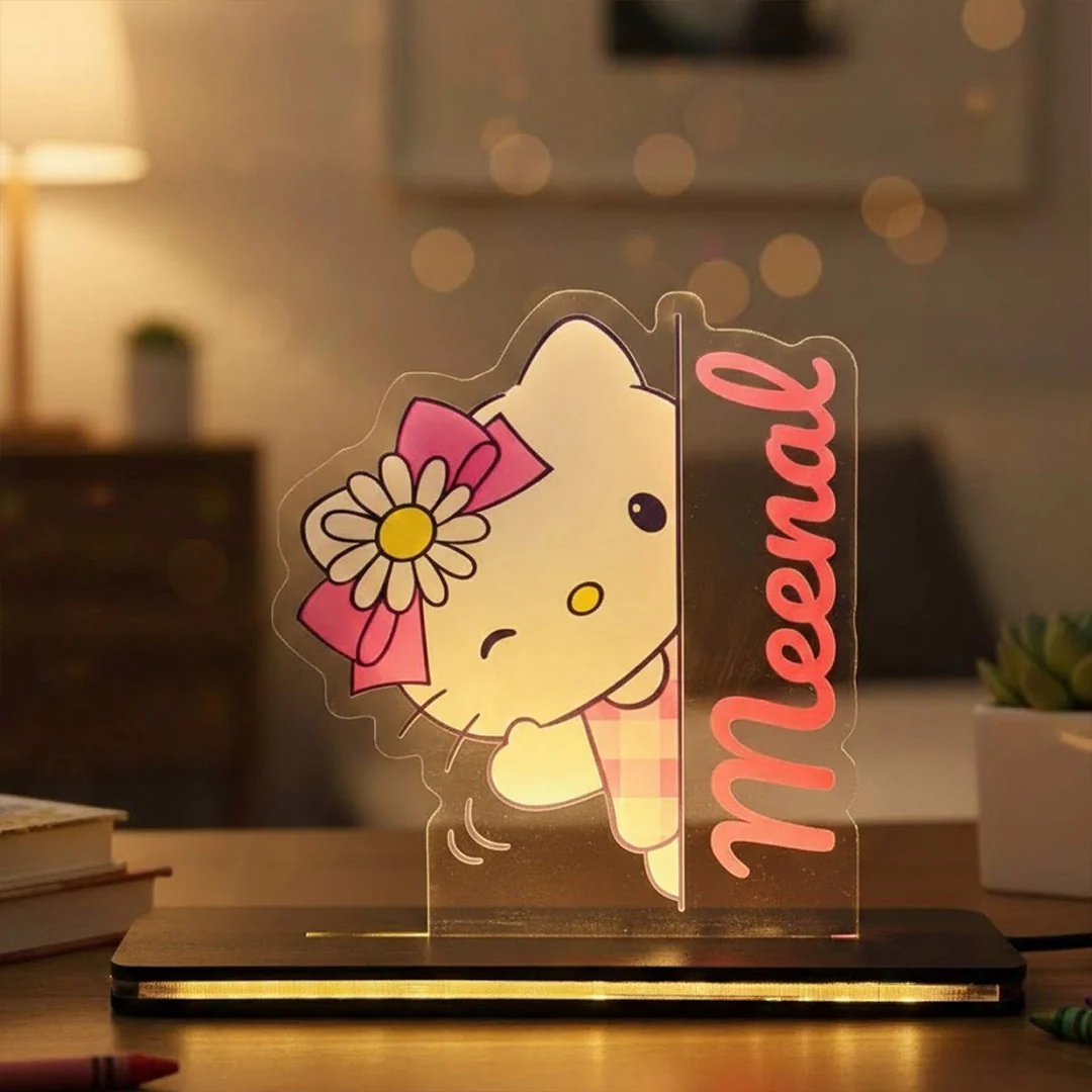 Personalized Kitty LED Lamp for Kids (5×6") - Image 5