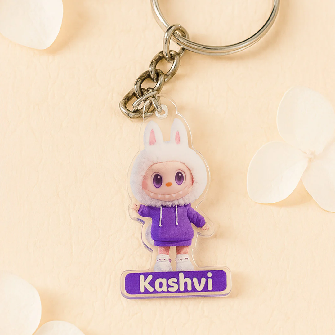 Personalized Labubu Hoodie Character Keychain - Image 5