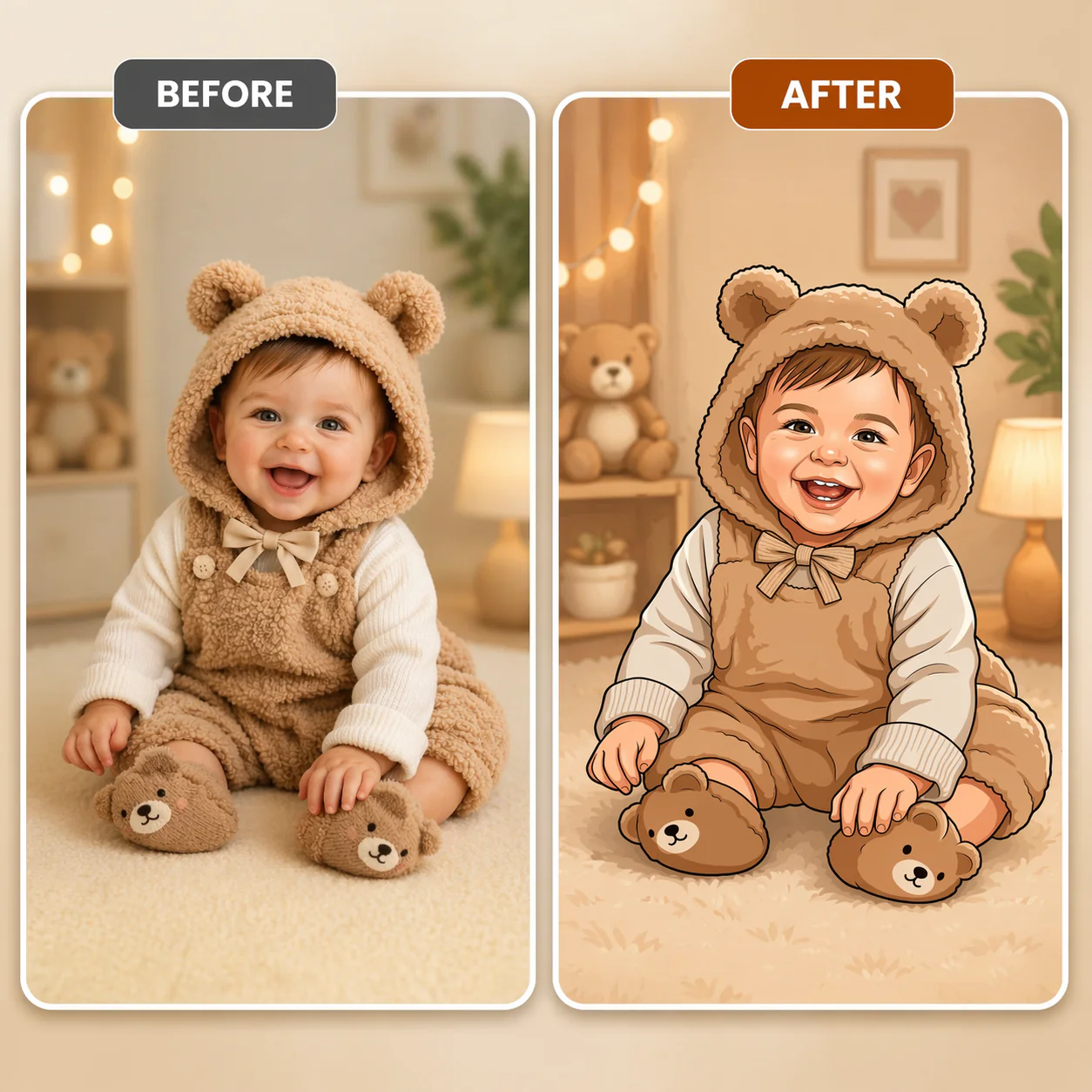 Personalized LED Acrylic Wall Baby Cartoon Frame (24x36") - Image 5
