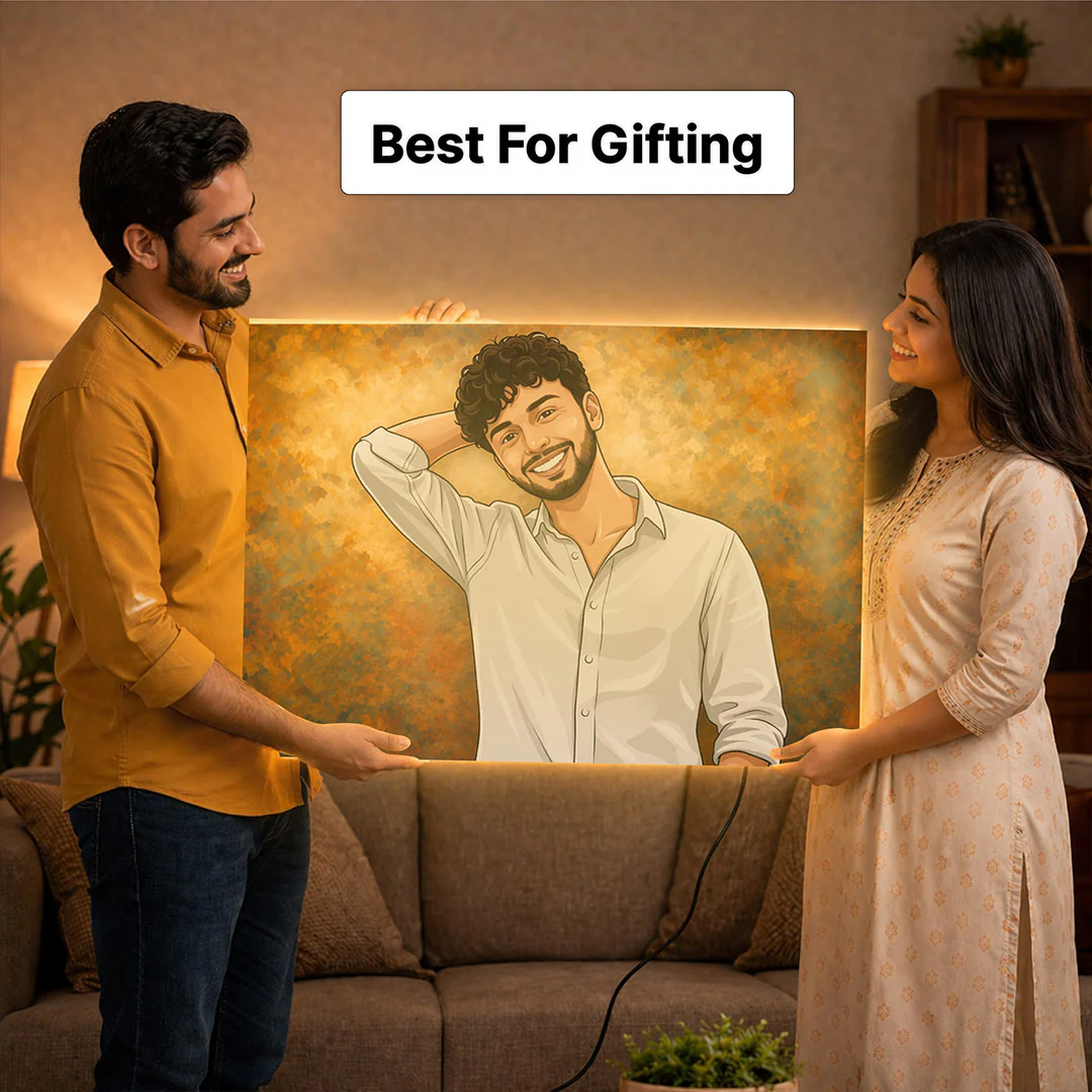 Personalized LED Acrylic Wall Cartoon Frame for Boys, Husband & Boyfriend (24x36") - Image 7