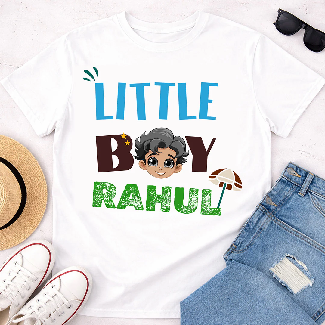 Personalized Little Boy White T-Shirt