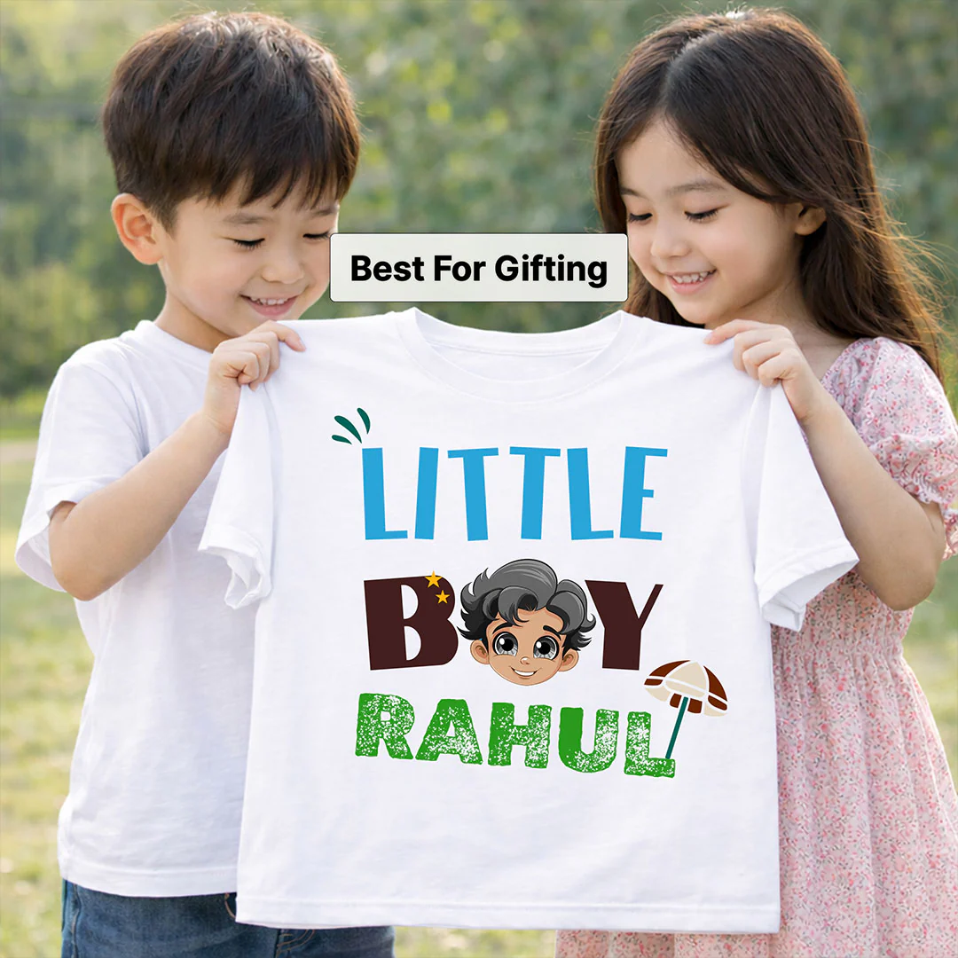 Personalized Little Boy White T-Shirt - Image 3