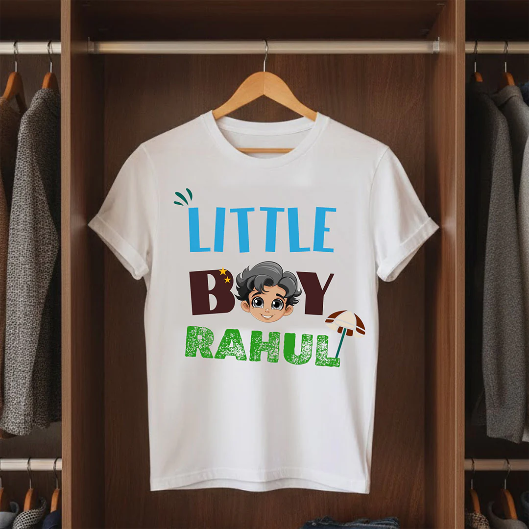 Personalized Little Boy White T-Shirt - Image 4