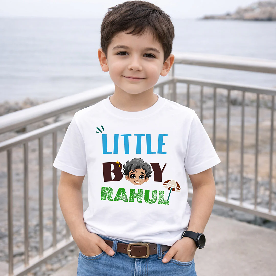 Personalized Little Boy White T-Shirt - Image 5