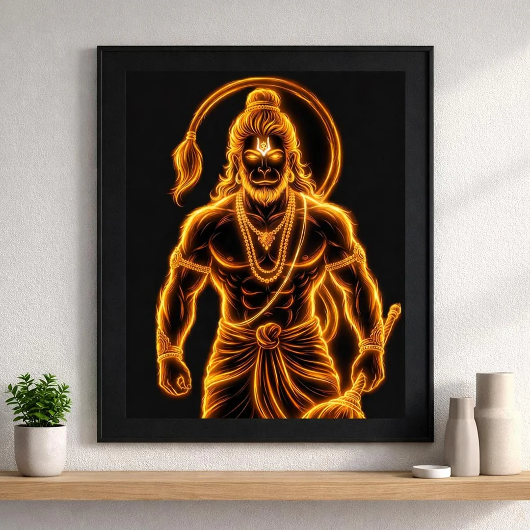 Personalized Lord Hanuman Wall Frame - Image 3