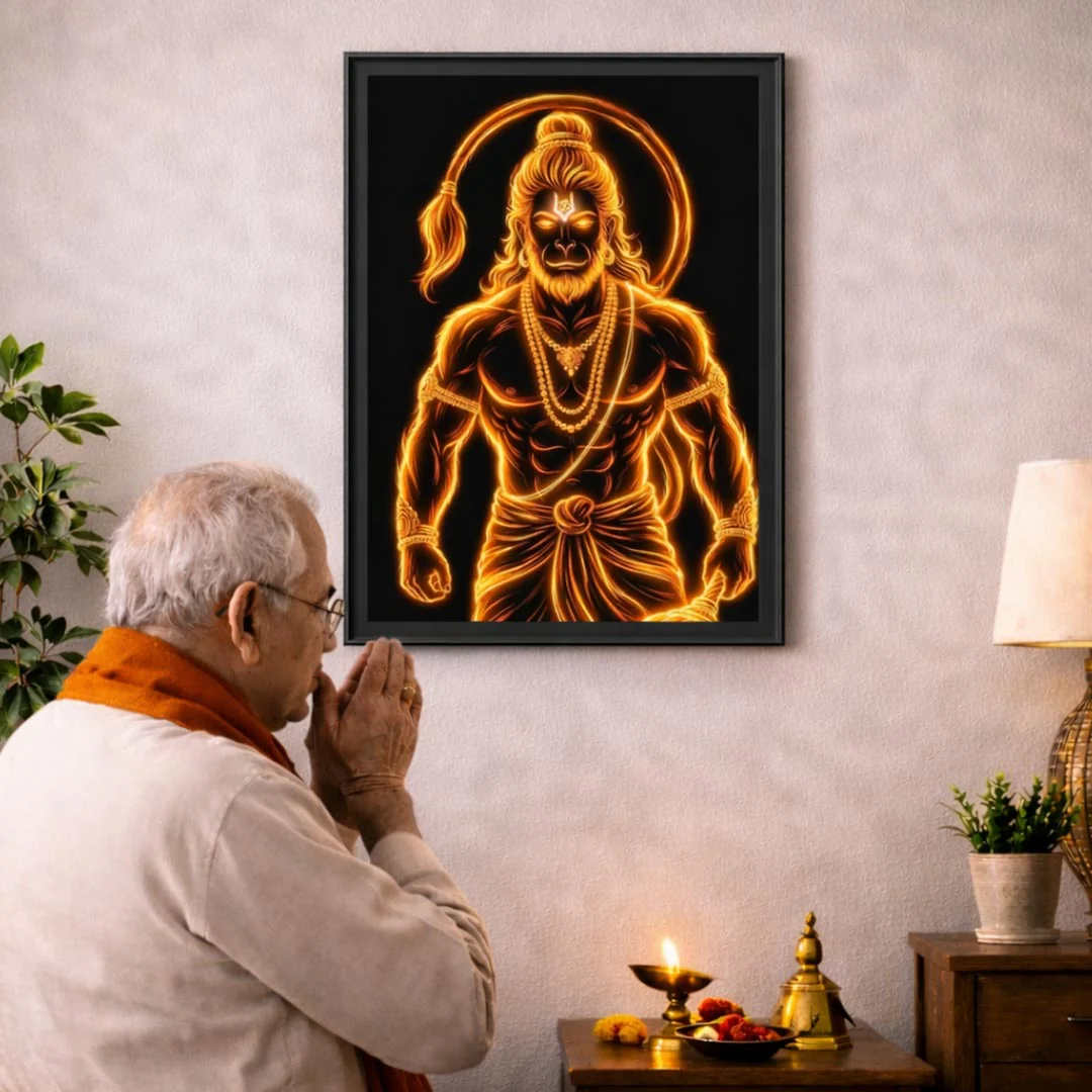 Personalized Lord Hanuman Wall Frame - Image 4