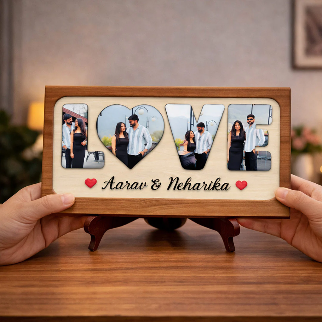Personalized LOVE Photo Frame Table Top-8x5"