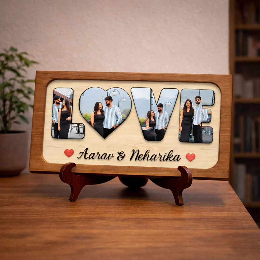 Personalized LOVE Photo Frame Table Top-8x5" - Image 4