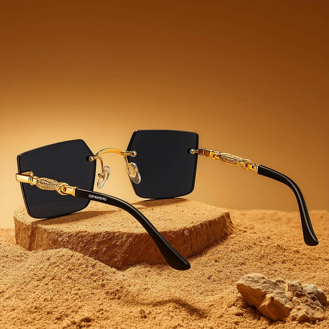Personalized Luxury Rimless Sunglasses - Image 7