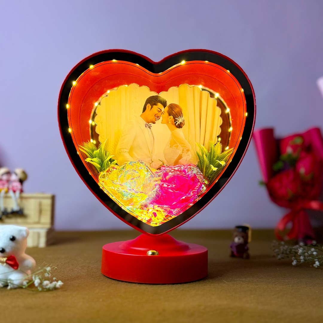 Personalized Magic Heart Shape Mirror with Led Light - Image 3