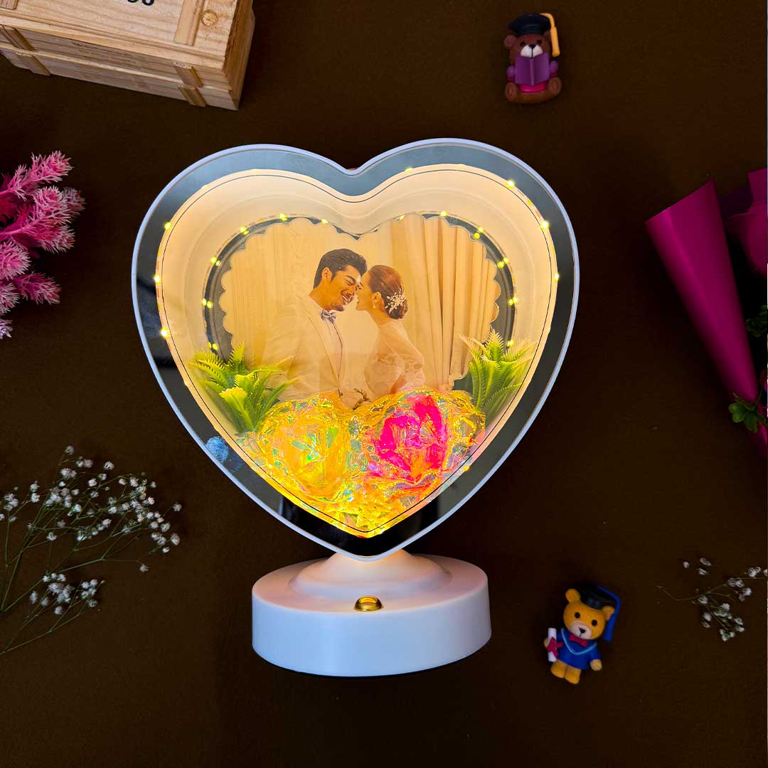 Personalized Magic Heart Shape Mirror with Led Light - Image 4