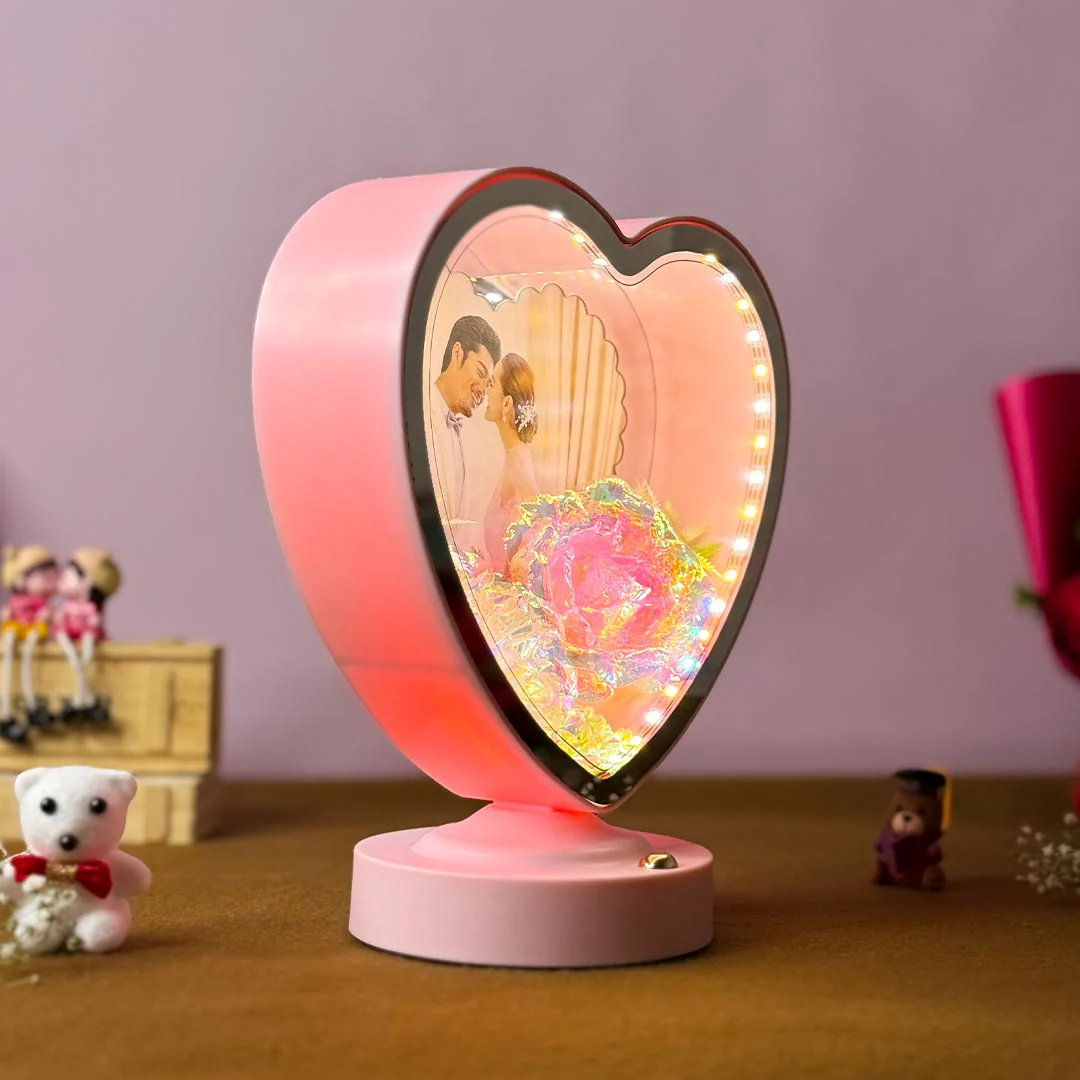 Personalized Magic Heart Shape Mirror with Led Light - Image 5