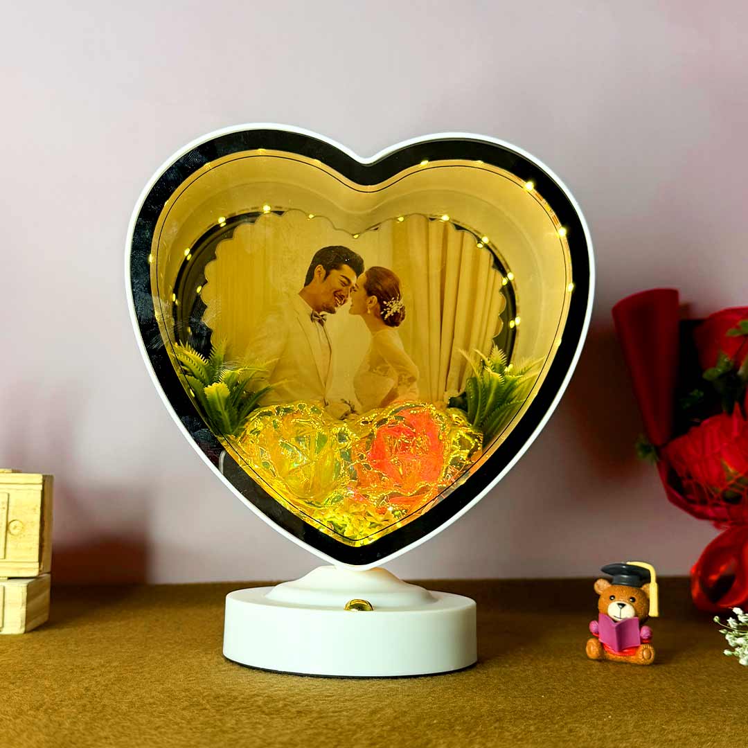 Personalized Magic Heart Shape Mirror with Led Light - Image 7