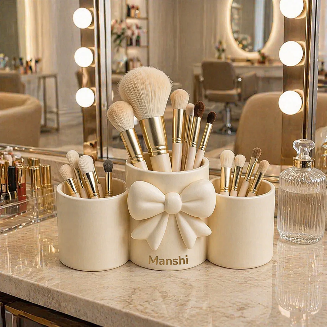 Personalized Makeup Brush Holder Organizer| Vanity Storage Gift