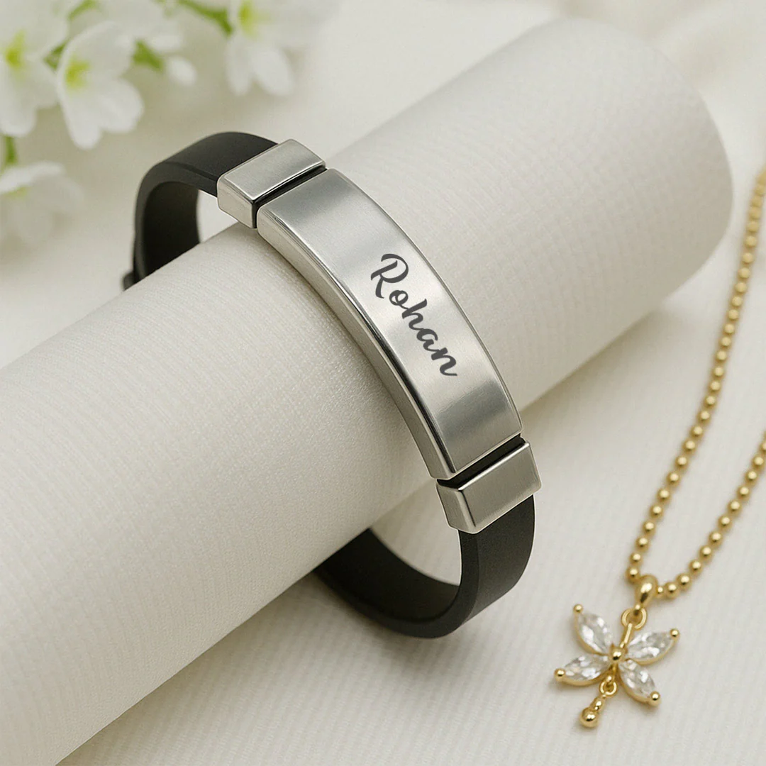 Personalized Men’s Leather Bracelet - Image 3
