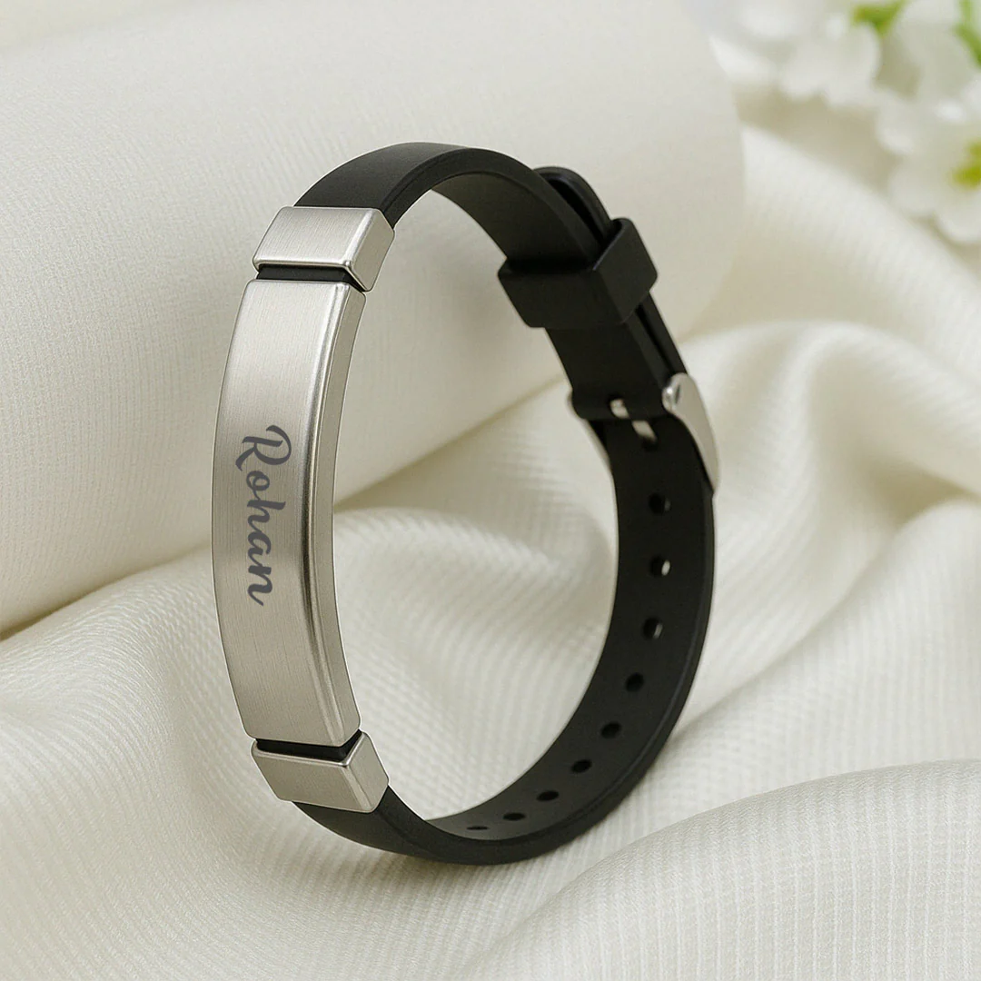 Personalized Men’s Leather Bracelet - Image 5