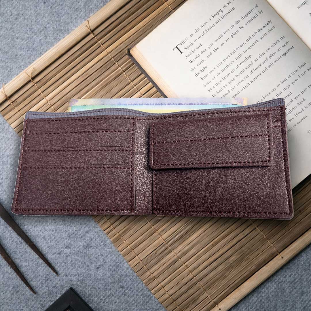 Personalized Men’s Leather Brown Wallet for Boys, Husband & Boyfriend - Image 3
