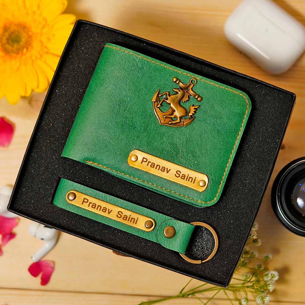 Personalized Men's Wallet & Keychain Combo - Image 5