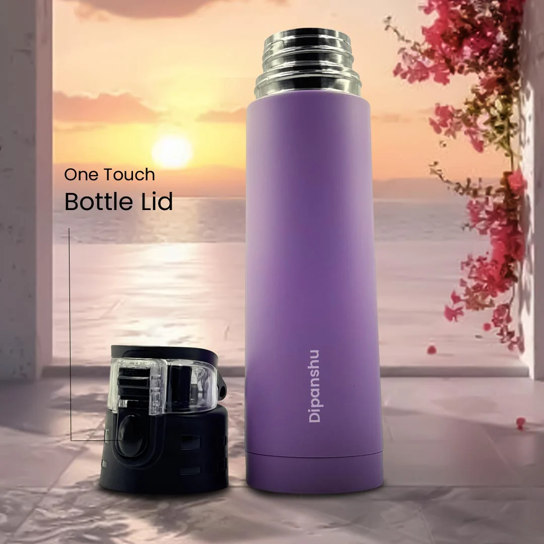 Personalized Milton Atlantis 600 Thermosteel Bottle - Hot & cold Water Bottle - Image 3