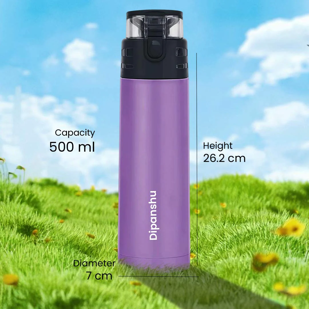 Personalized Milton Atlantis 600 Thermosteel Bottle - Hot & cold Water Bottle - Image 4