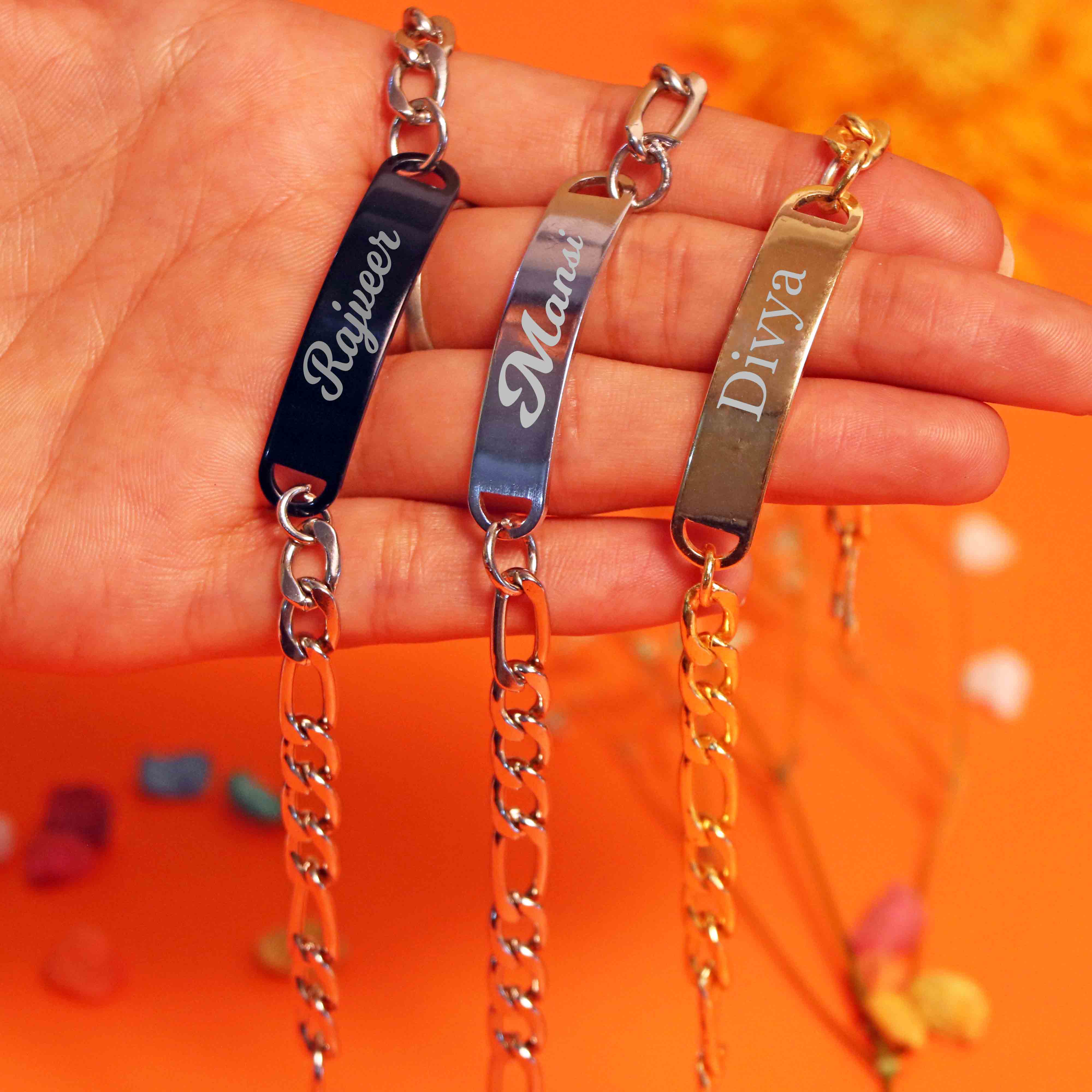 Personalized Name Bracelet- Silver - Image 4
