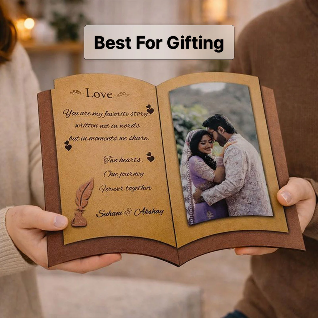 Personalized Open Book Photo Frame (7×8”) - Image 4