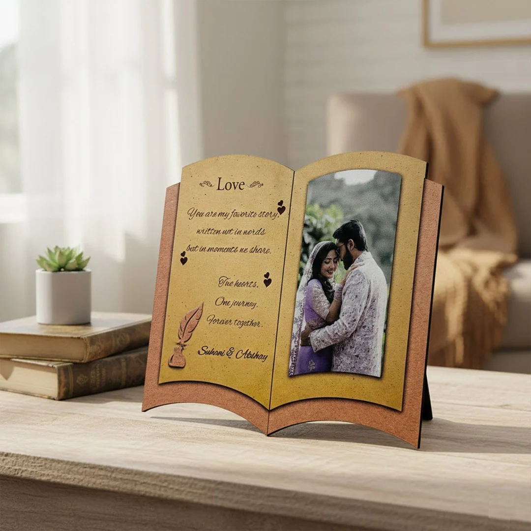 Personalized Open Book Photo Frame (7×8”) - Image 5