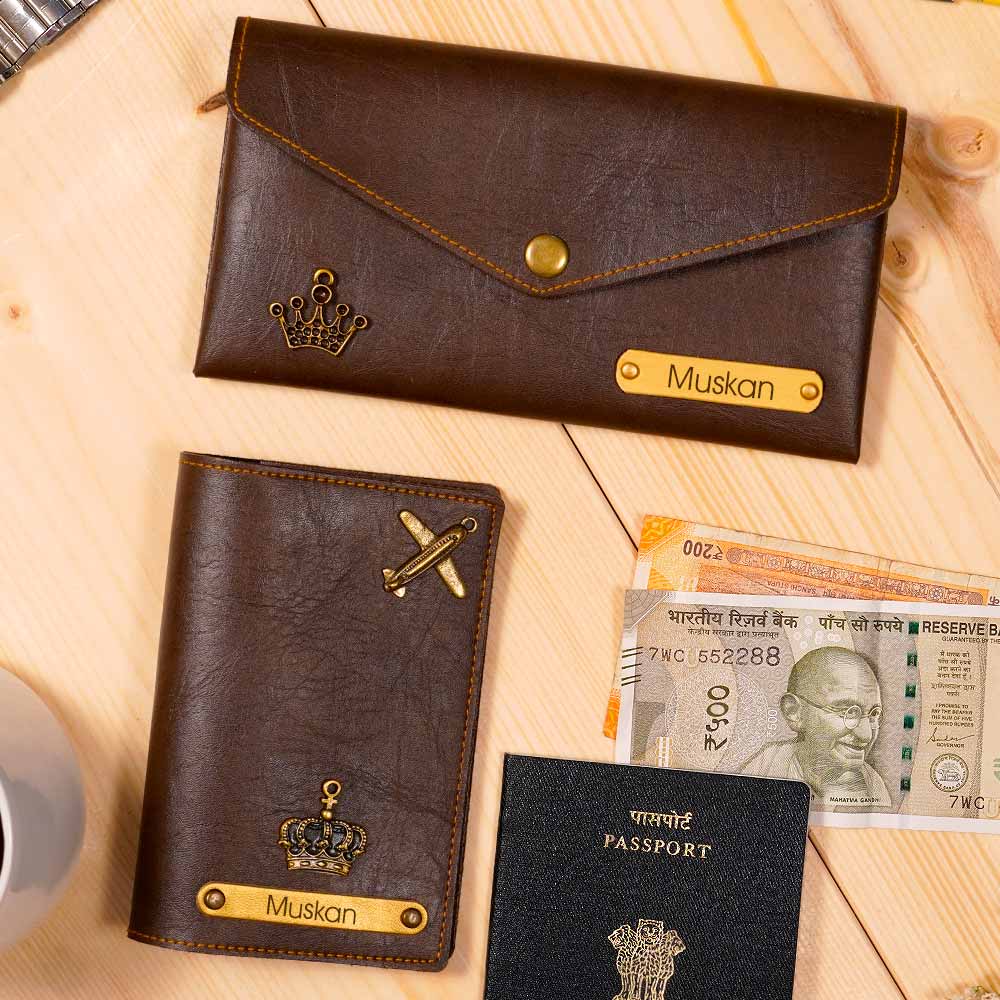 Personalized Passport Cover & Ladies Clutch Combo - Image 20