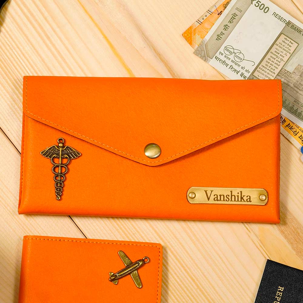 Personalized Passport Cover & Ladies Clutch Combo - Image 3
