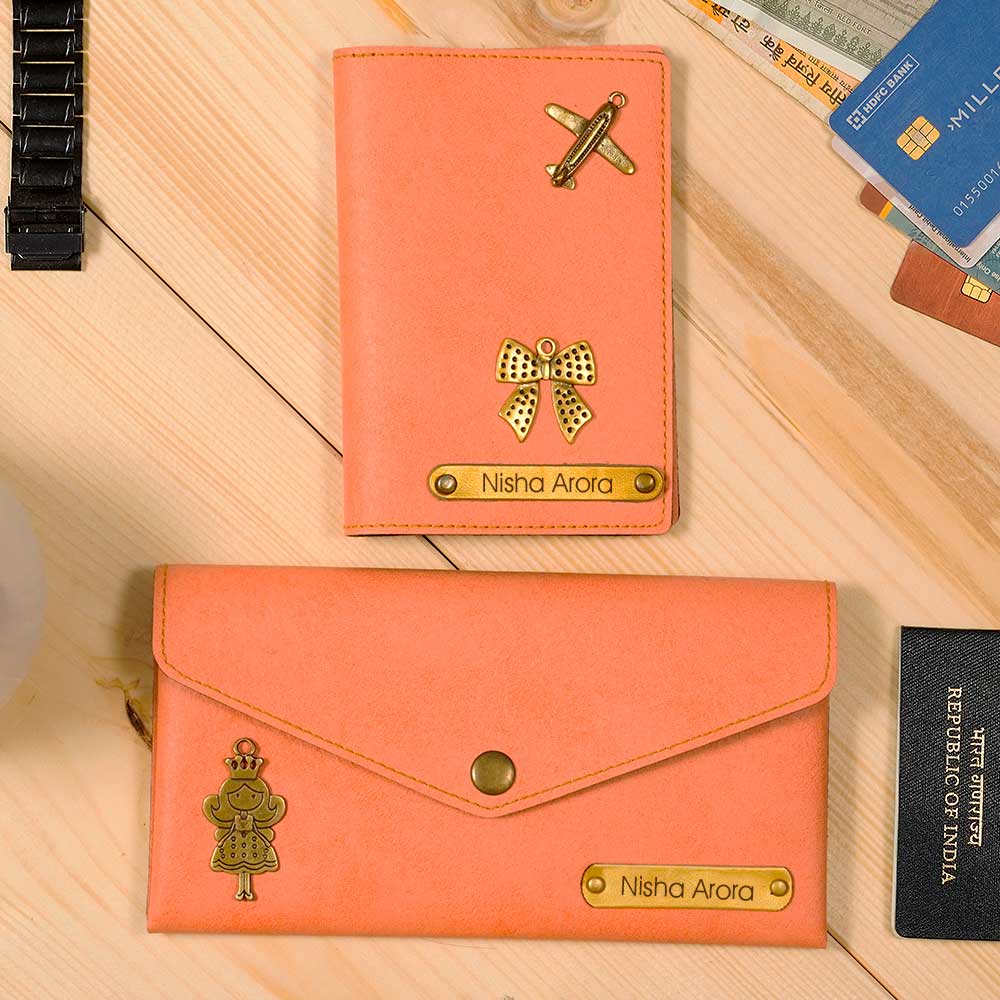 Personalized Passport Cover & Ladies Clutch Combo - Image 4