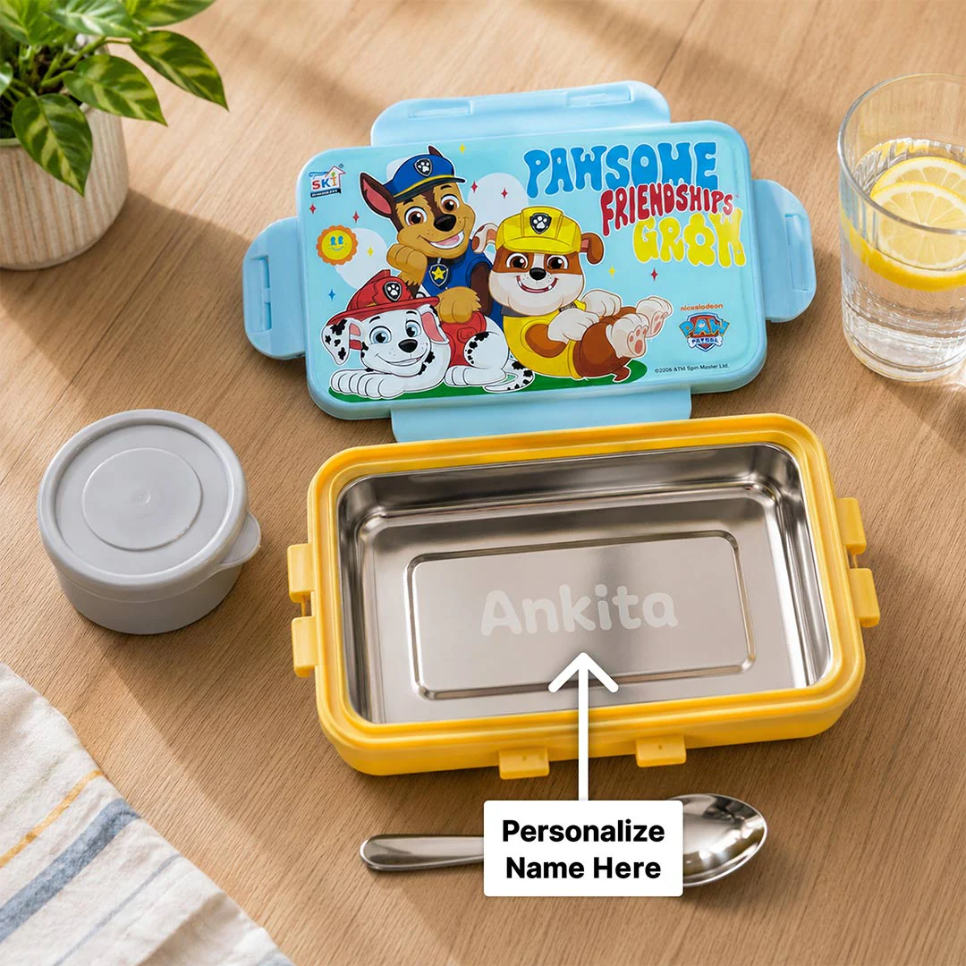 Personalized Paw Patrol Kids Lunch Box | Cute School Tiffin Gift for Kids - 550ml - Image 2