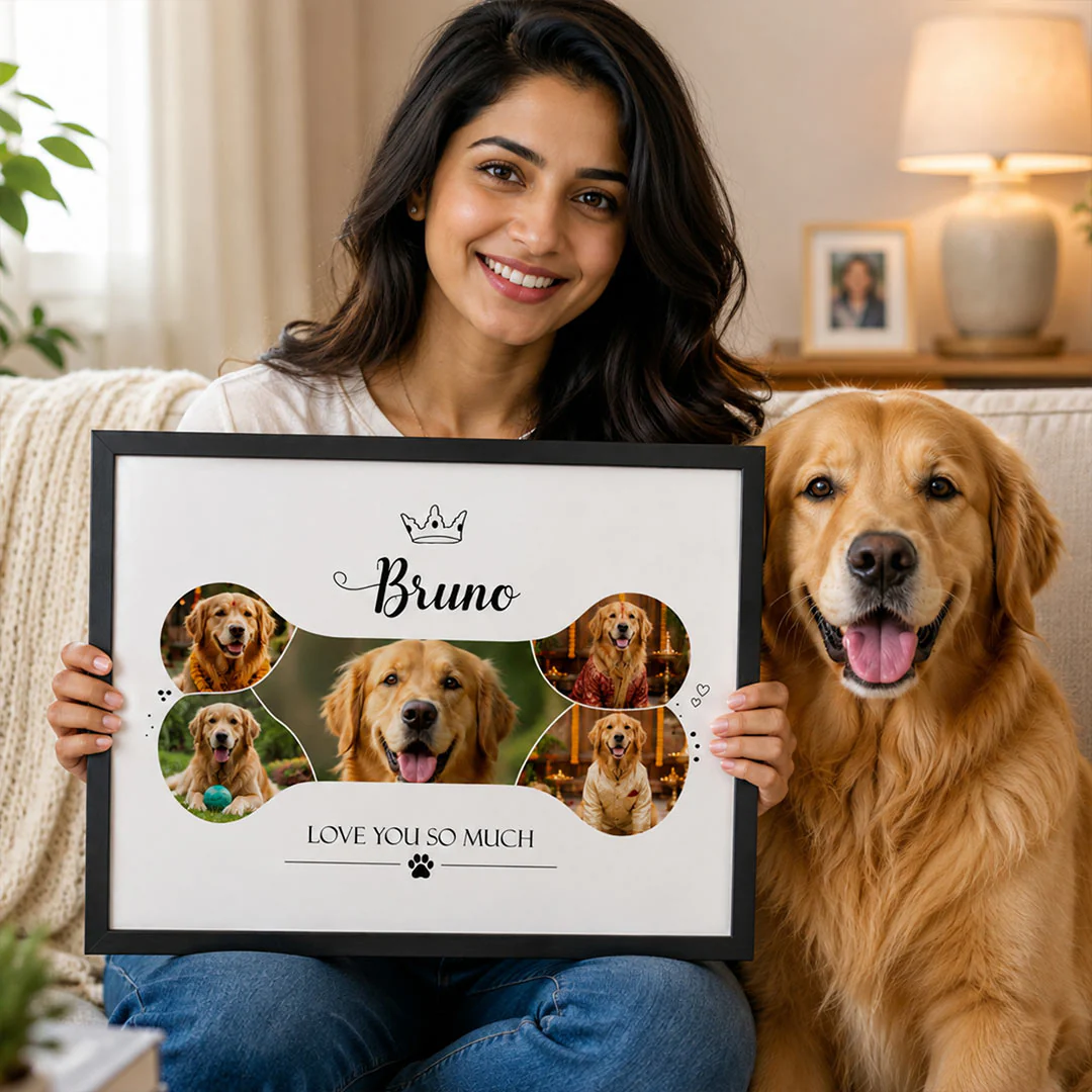 Personalized Pet Photo Collage Frame | Emotional Dog Lover Gift for Pet Parents & Animal Lovers - Image 3