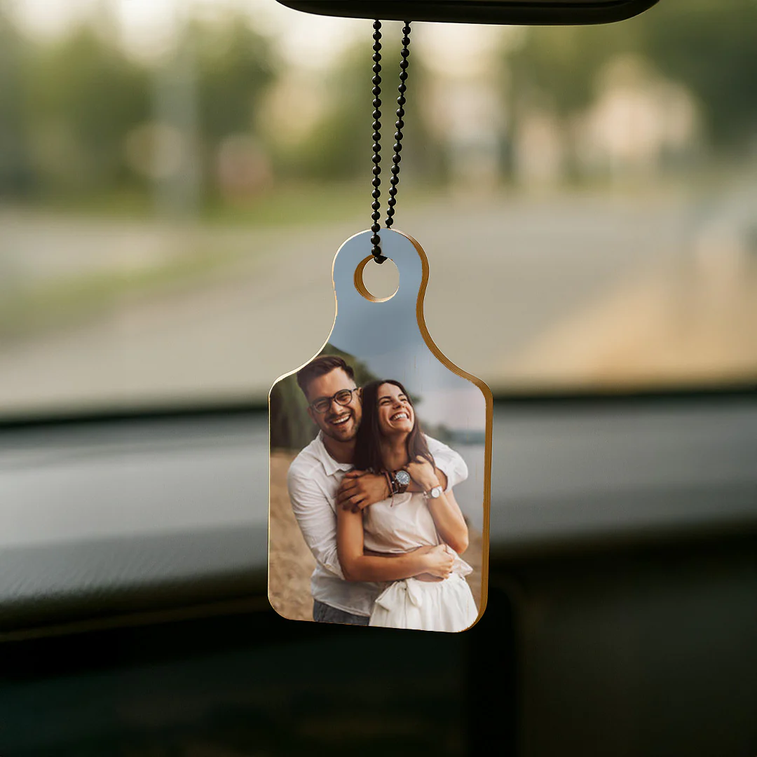 Personalized Photo Board Tag Car Hanger-2x2" - Image 3