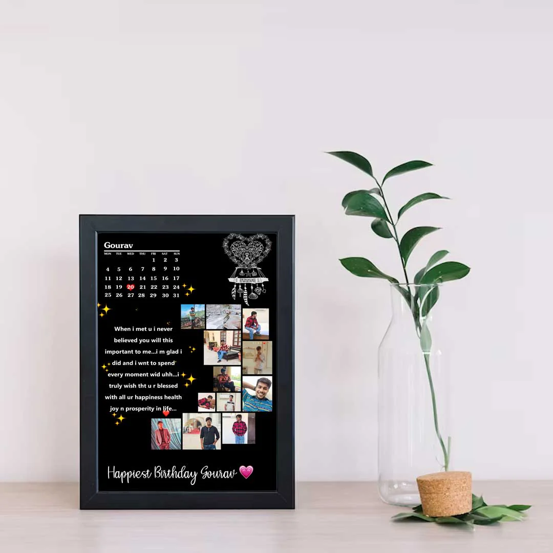 Personalized Photo Collage Moon Frame-8x12” - Image 4
