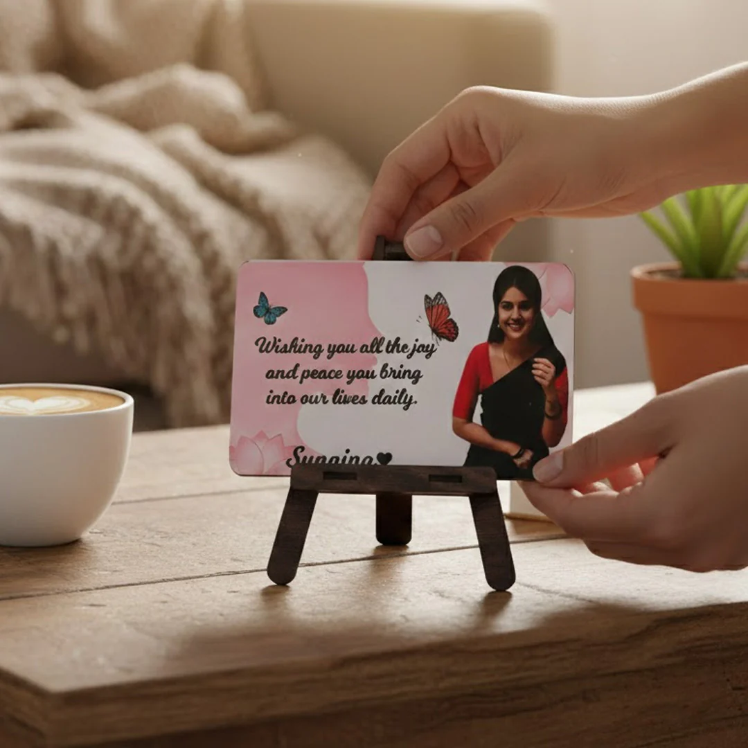 Personalized Photo & Message Mini Table Stand-7x4" - Image 5