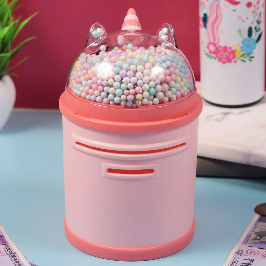 Personalized Plastic Piggy Bank -Unicorn Design Gullak for Girls - Image 12