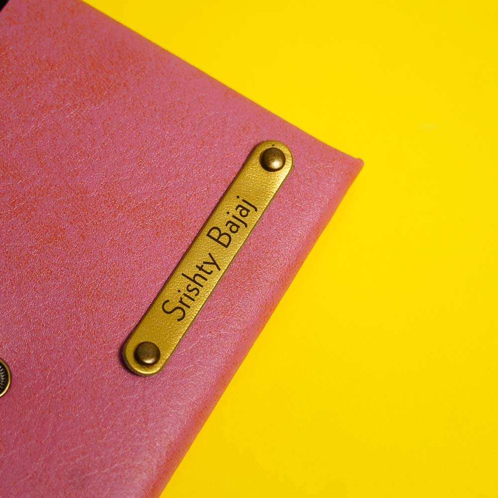Personalized Ladies Clutch With Charm - Pink - Image 4