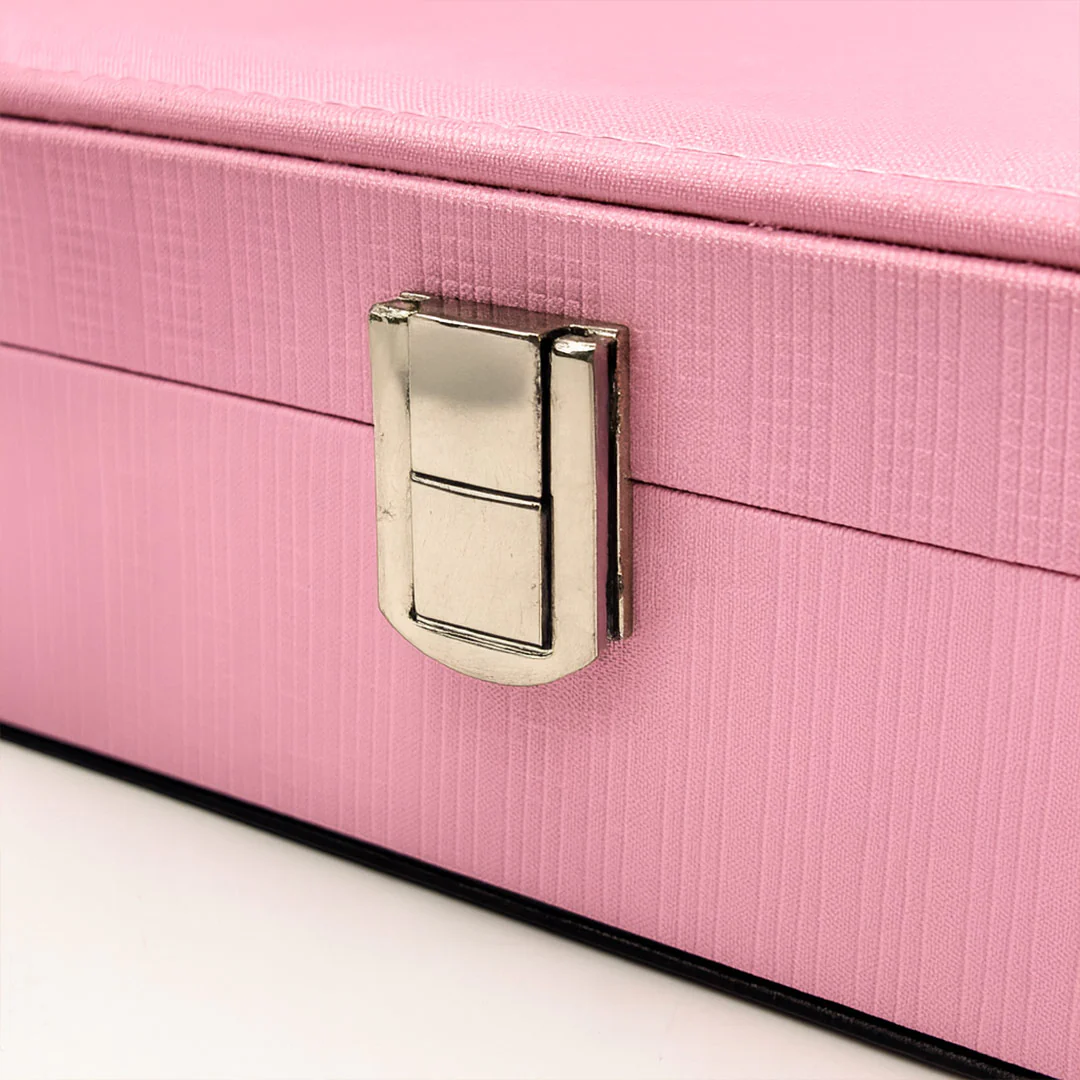 Personalized Pink Leatherette Jewellery Box - Image 4