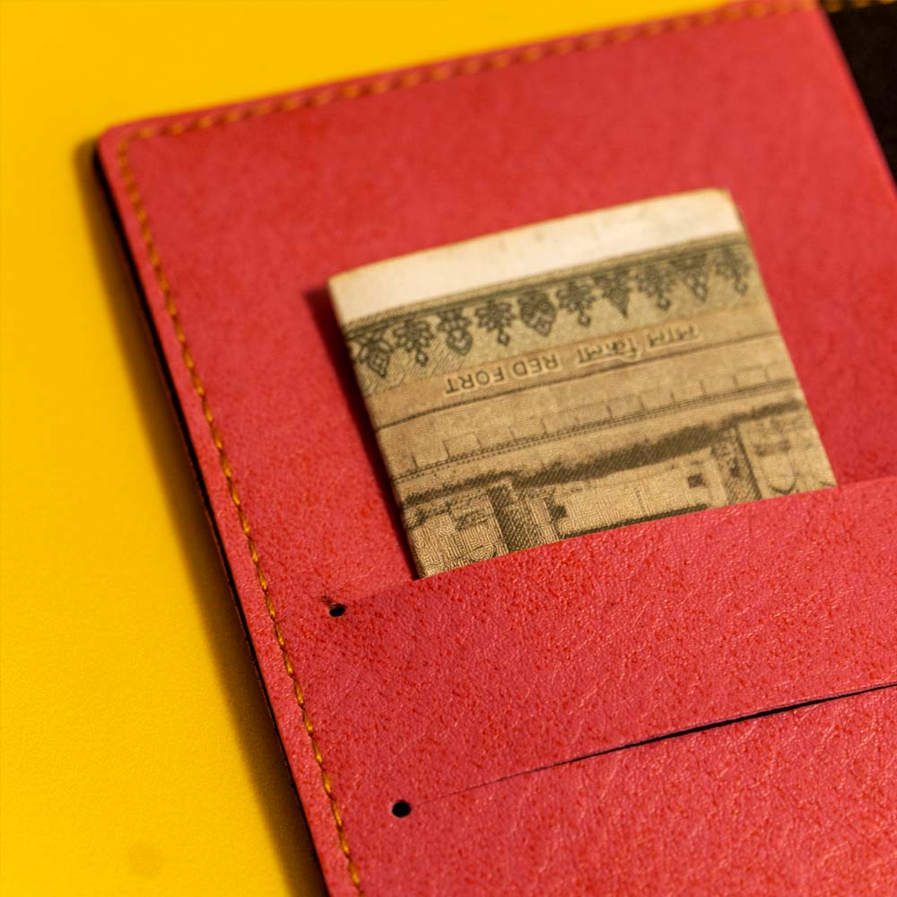 Personalized Leather Passport Cover With Name & Charm - Pink - Image 4