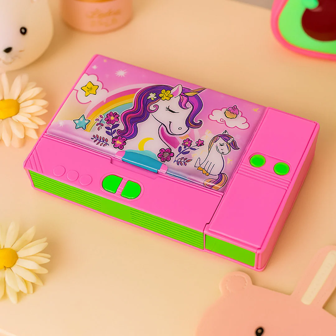 Personalized Pink Unicorn Pencil Box