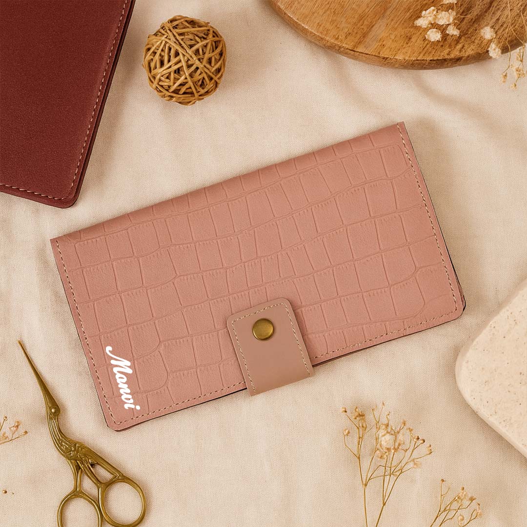 Personalized Premium Croc-Textured Wallet - Image 4