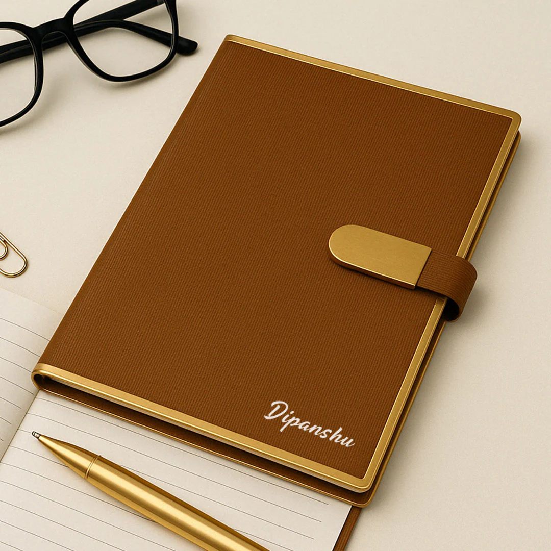 Personalized Premium Gold-Trim Diary