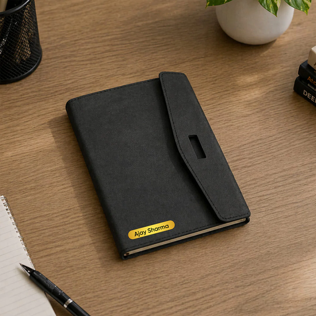 Personalized Premium Leather Diary Organizer | Executive Office Notebook Gift for Men