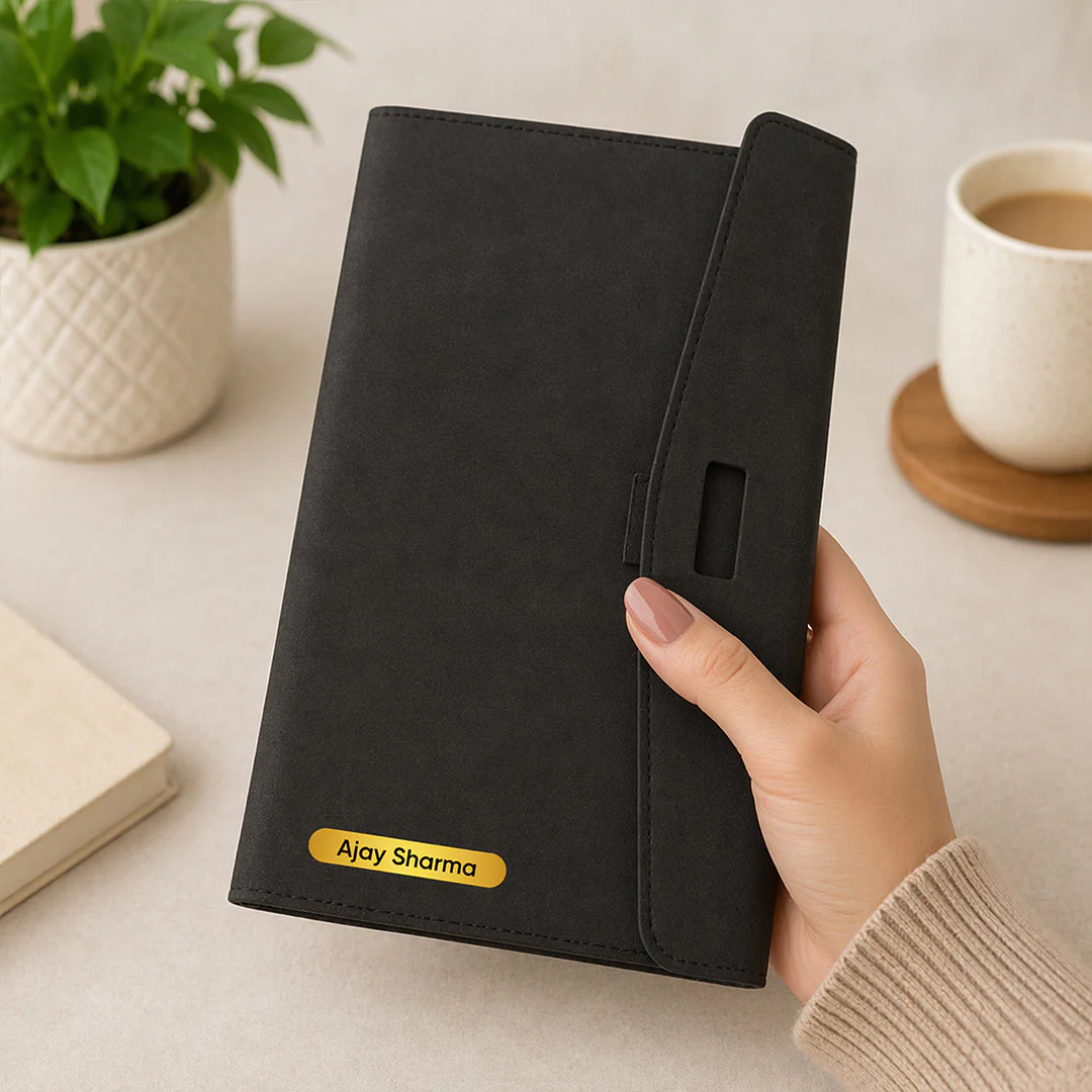 Personalized Premium Leather Diary Organizer | Executive Office Notebook Gift for Men - Image 4
