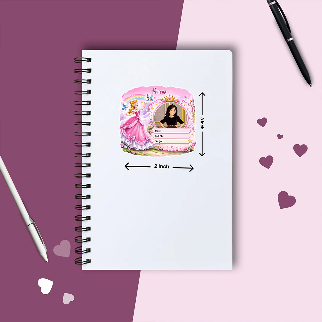 Personalized Princess Fairy Theme Kids Name Slips (2x3 Inch, 24 Stickers) - Image 4