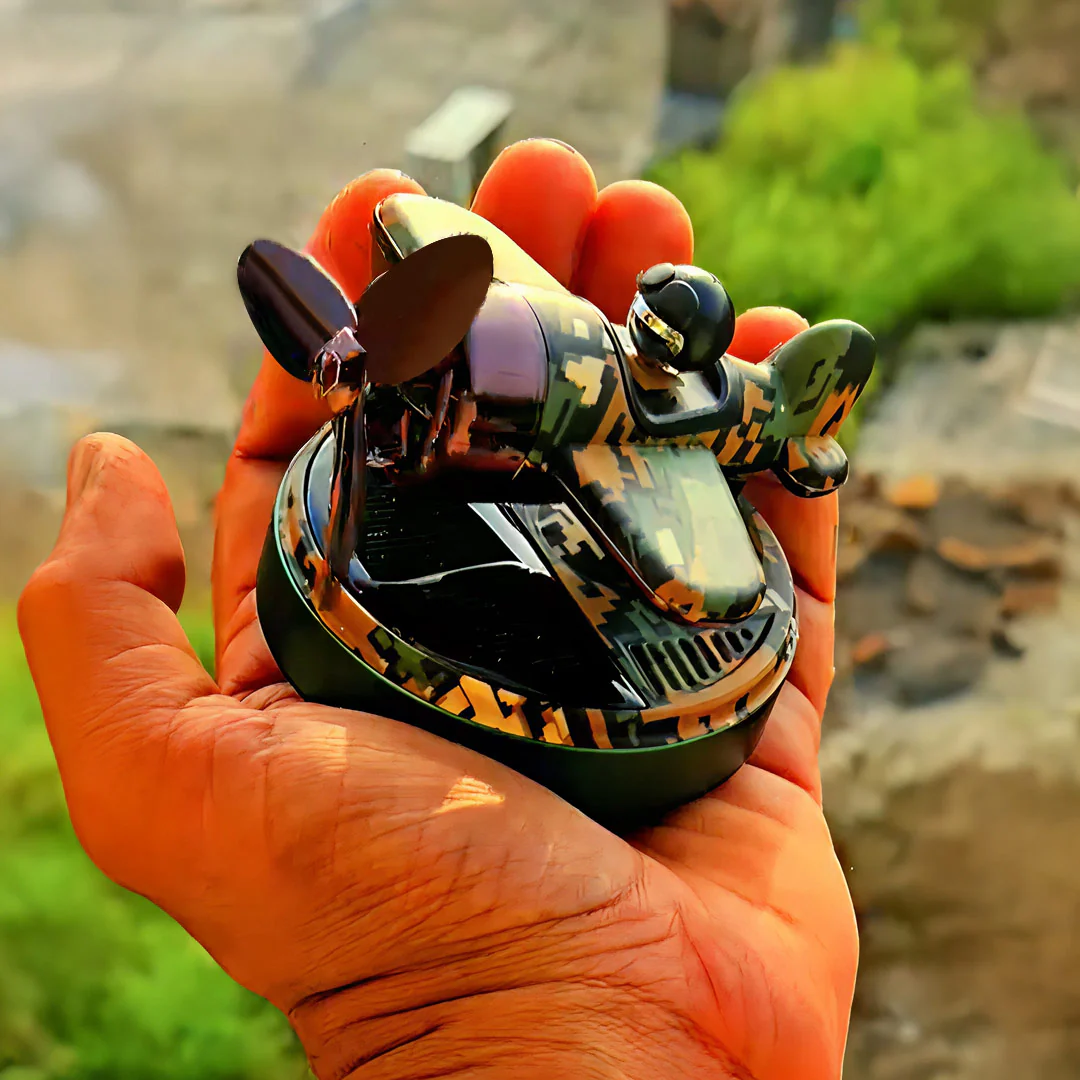 Personalized Propeller Plane Car Perfume – Camouflage Edition - Image 7