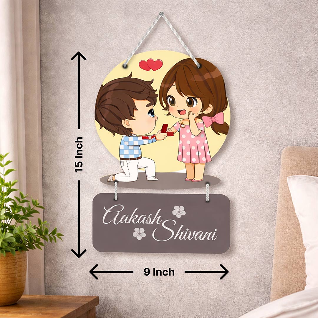 Personalized Proposal Couple Wall Hanger - Image 3