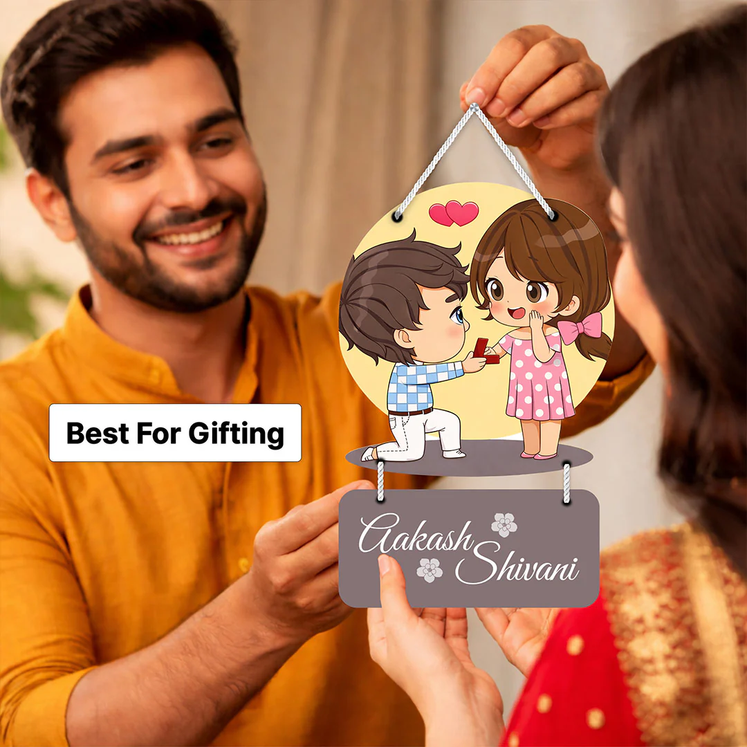 Personalized Proposal Couple Wall Hanger - Image 4